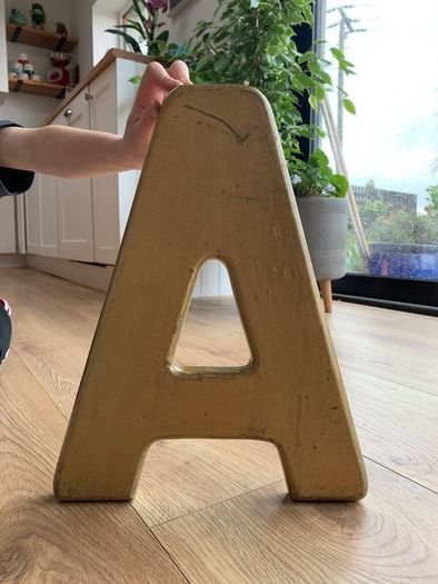 Vintage pub sign, gold painted & hand made