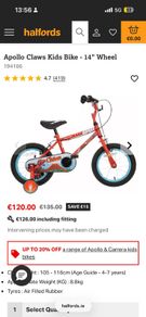 Apollo Claws Kids Bike (14" Wheel)