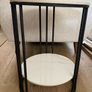 Marble and black end table Image 2