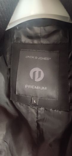 Jack & Jones Premium Collection Max Black Double Breasted Jacket Coat Size L