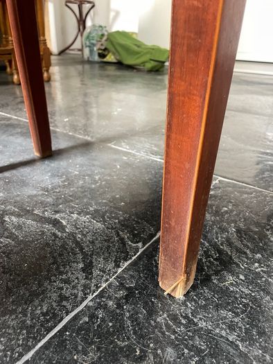 Folding wooden table