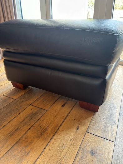 Leather Couch 3 seater 2 seater and footstool