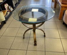 Glass side table