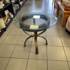 Glass side table