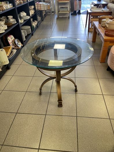 Glass side table
