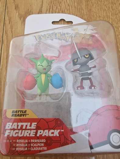 Pokemon Pawniard and Roselia 5cm Battle Figures 2 Pack