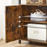 _Sideboard, kitchen cabinet, side cabinet with shelf, bathroom cabinet, steel frame, for dining room, kitchen, living room, entrance area and bedroom, vintage brown-black Image 6