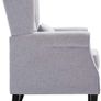 _Fabric Armchair Relax Chair Upholstered Lounge Chair, Light gray Image 6