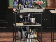 main image for ad Trolley with Removable Meal Tray Serving Cart Rolling trolley