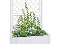 main image for ad Garden Planter with Trellis 100x43x142 cm PP White
