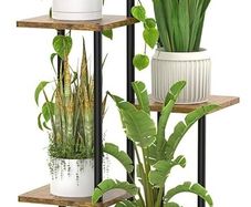 NEW SALE | 6 Tier Tall Plant Stands Corner Indoor, 116cm Large Metal Flower Pots Shelf for Multiple Plants, Tiered Plant Holder Display Rack for Garden Patio Office Living Room