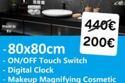 LED Bathroom Mirror 80cm Round Makeup Cosmetic
