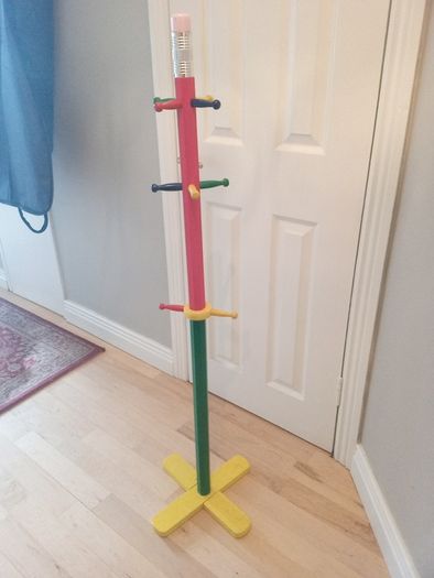 pencil effect coat stand