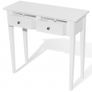 Dressing Console Table with Two Drawers White Image 2