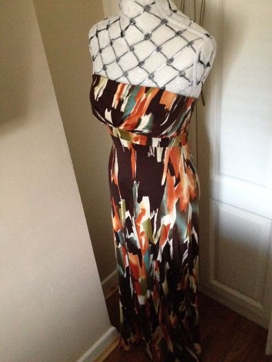 SAVIDA... Beautiful Multicoloured Maxi Dress (10-12)
