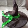 Adult Womens Witch Halloween Costume with Broom, Hat & Tights. Size M/L Image 3