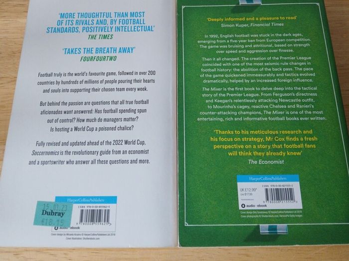 Soccernomics + The Mixer - 2 classic  Football Books