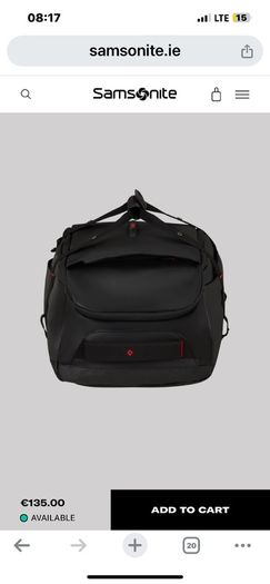 Samsonite hand luggage bag ECODIVER Duffle backpack