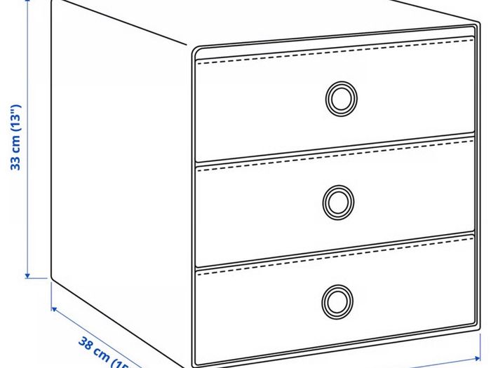 Ikea mini chest with 3 drawers
