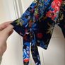 Women's Navy and Floral Top Image 4