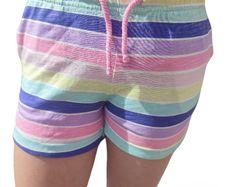 Colorful Striped Shorts for Girls