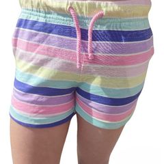 Colorful Striped Shorts for Girls