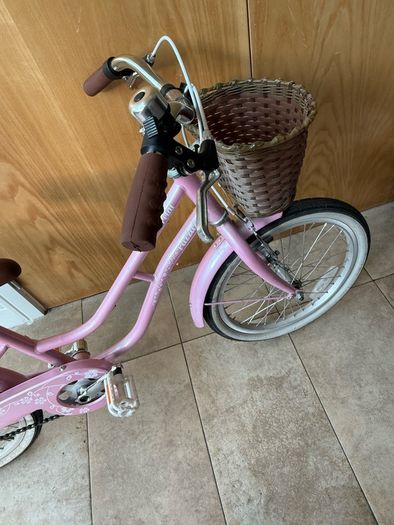 Girls bike with basket 18 inch