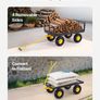 Steel Garden Cart 900lb Capacity Heavy Duty Yard Wagon Cart 10in Tires Image 4
