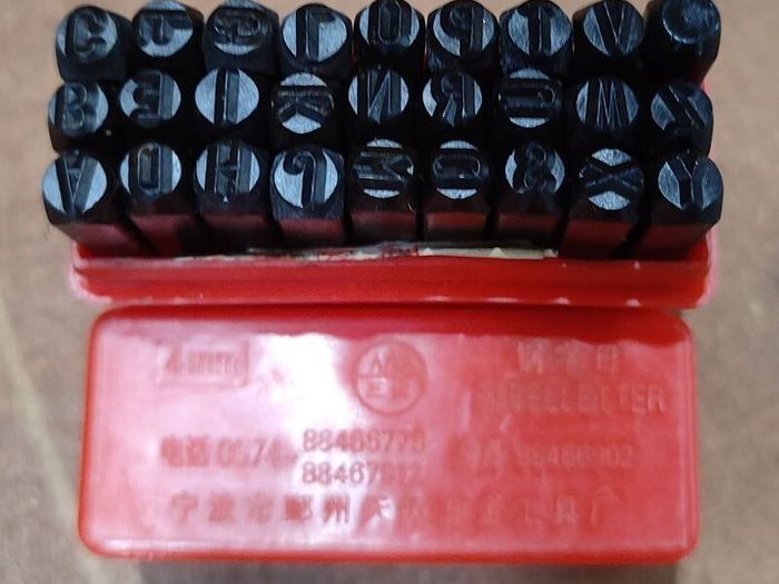 New Steel Letter Punch Set  3mm 4mm 5mm 6mm 8mm 10mm 12.5mm