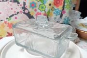 Vintage Glass Butter Dish
