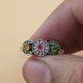 Vintage 925 Sterling Silver Multi-Stone Tourmaline Adjustable Ring Image 7