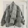Adidas womens puffer jacket grey silver Image 4