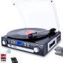 NEW SALE | Vinyl Record Player, Bluetooth Turntable with Stereo Speakers, Turntable for Vinyl to MP3 with Cassette Play, AM/FM Radio, Remote Control Image 3