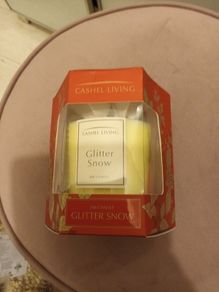 Glitter snow scented christmas candle