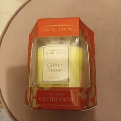 Glitter snow scented christmas candle