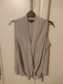 New Look Pale Grey Wrap Blouse