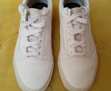 Vans White Leather Trainers