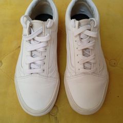 Vans White Leather Trainers