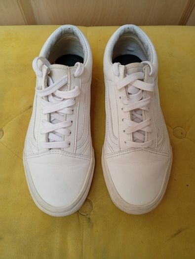 Vans White Leather Trainers