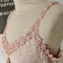 Vintage 1990s Y2K Claire Kennedy knit lace camisole vest top romantic pink M L summer Image 4