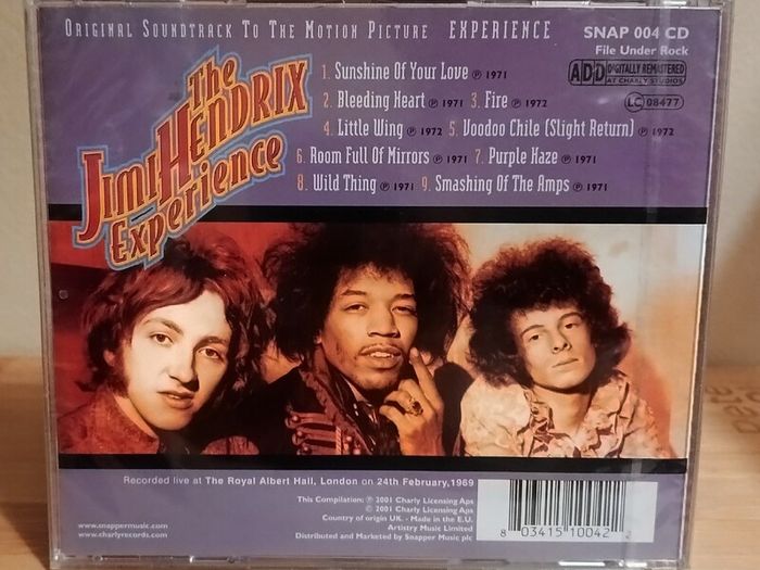 The Jimi Hendrix Experience Original Soundtrack to The motion picture Experience CD Album