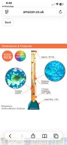 Global Gizmos Fish Sea Creature Bubble Sensory Lamp 90cmTall