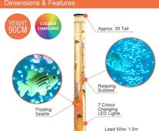 Global Gizmos Fish Sea Creature Bubble Sensory Lamp 90cmTall
