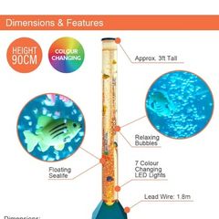 Global Gizmos Fish Sea Creature Bubble Sensory Lamp 90cmTall