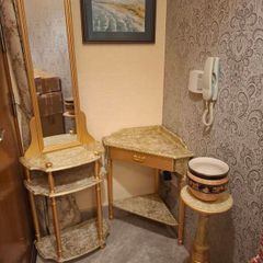 3 Wooden Units, Corner unit / Mirror Units & plant stand.