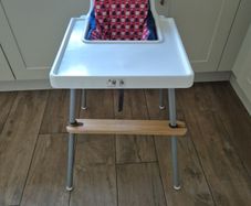 Ikea High Chair with supporting cushion and foot rest