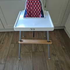 Ikea High Chair with supporting cushion and foot rest