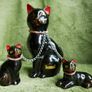 Vintage 1960s Irish Kilkenny Black Mother and Kittens made in Japan Image 3