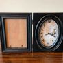Black Hinged Picture Frame Clock | Classic Roman Numeral Design Image 2
