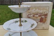 Vintage serving stand - Karlovarsky Porcelan Czechoslovakia